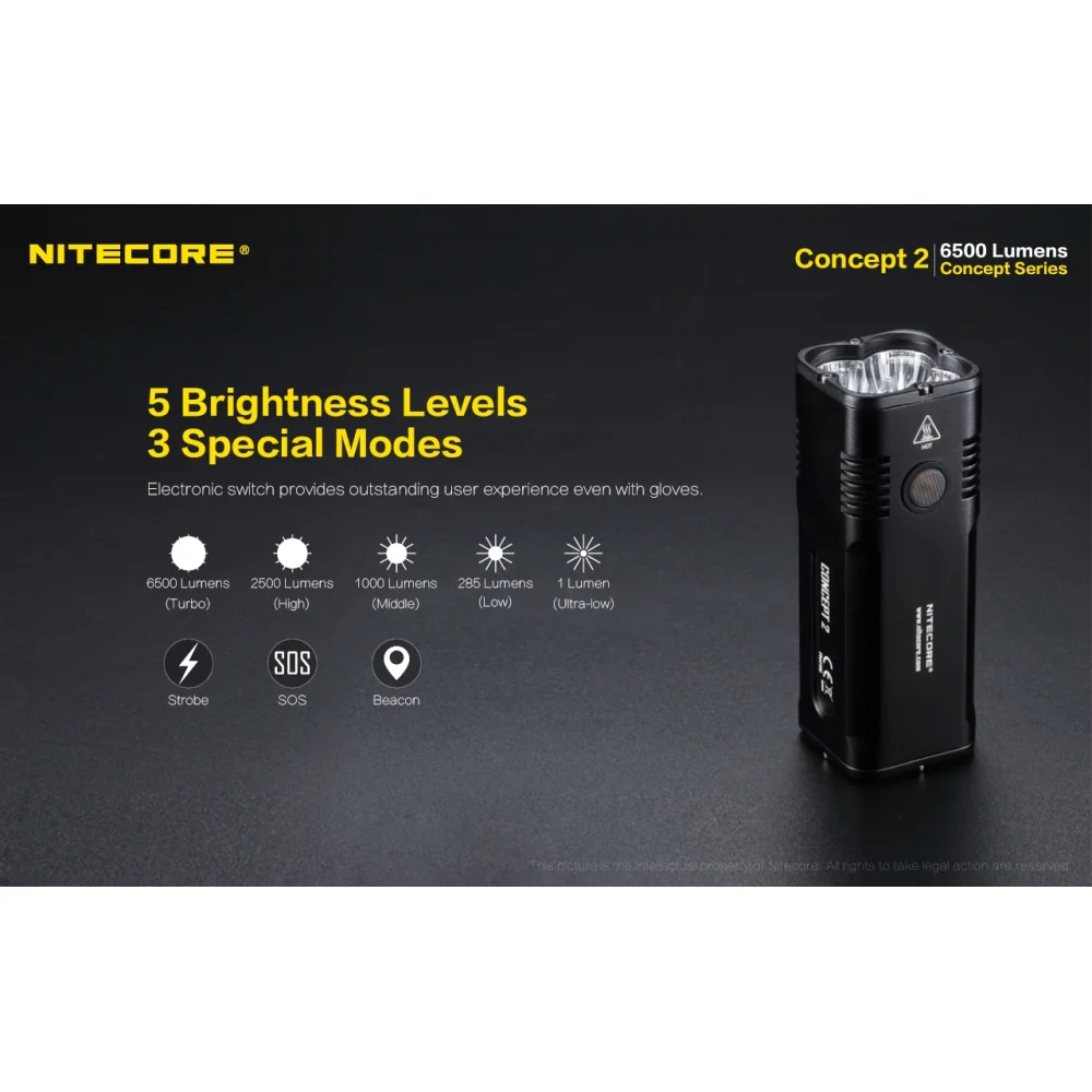 Latarka Nitecore Concept 2 6500 lumenów 19 Latarka Nitecore Concept 2 6500 lumenów