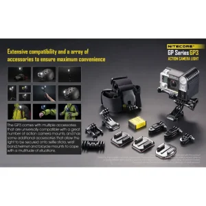 Latarka Nitecore GP3 360 lumenów do Go Pro