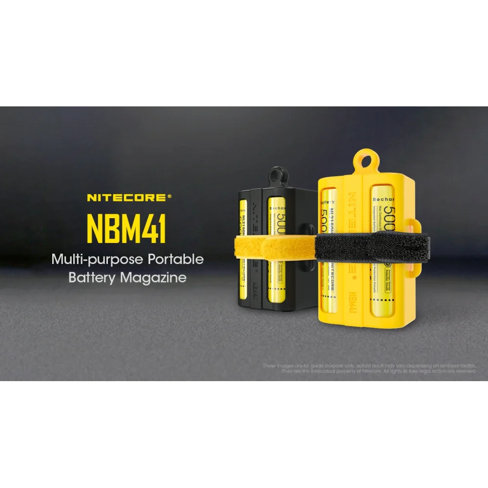 Pojemnik Nitecore na baterie NBM41 Żółty 2 Pojemnik Nitecore na baterie NBM41 Żółty