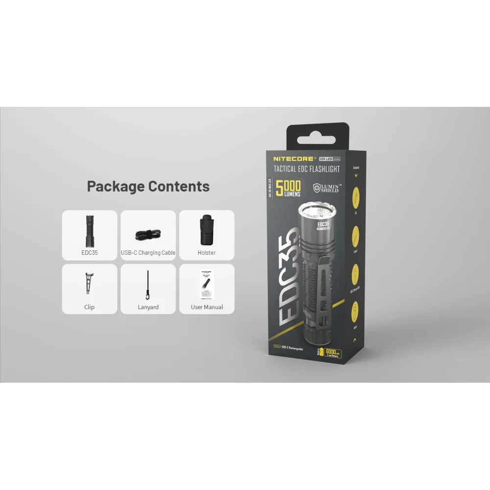 Latarka NITECORE EDC35 5000 lumenów 8 Latarka NITECORE EDC35 5000 lumenów
