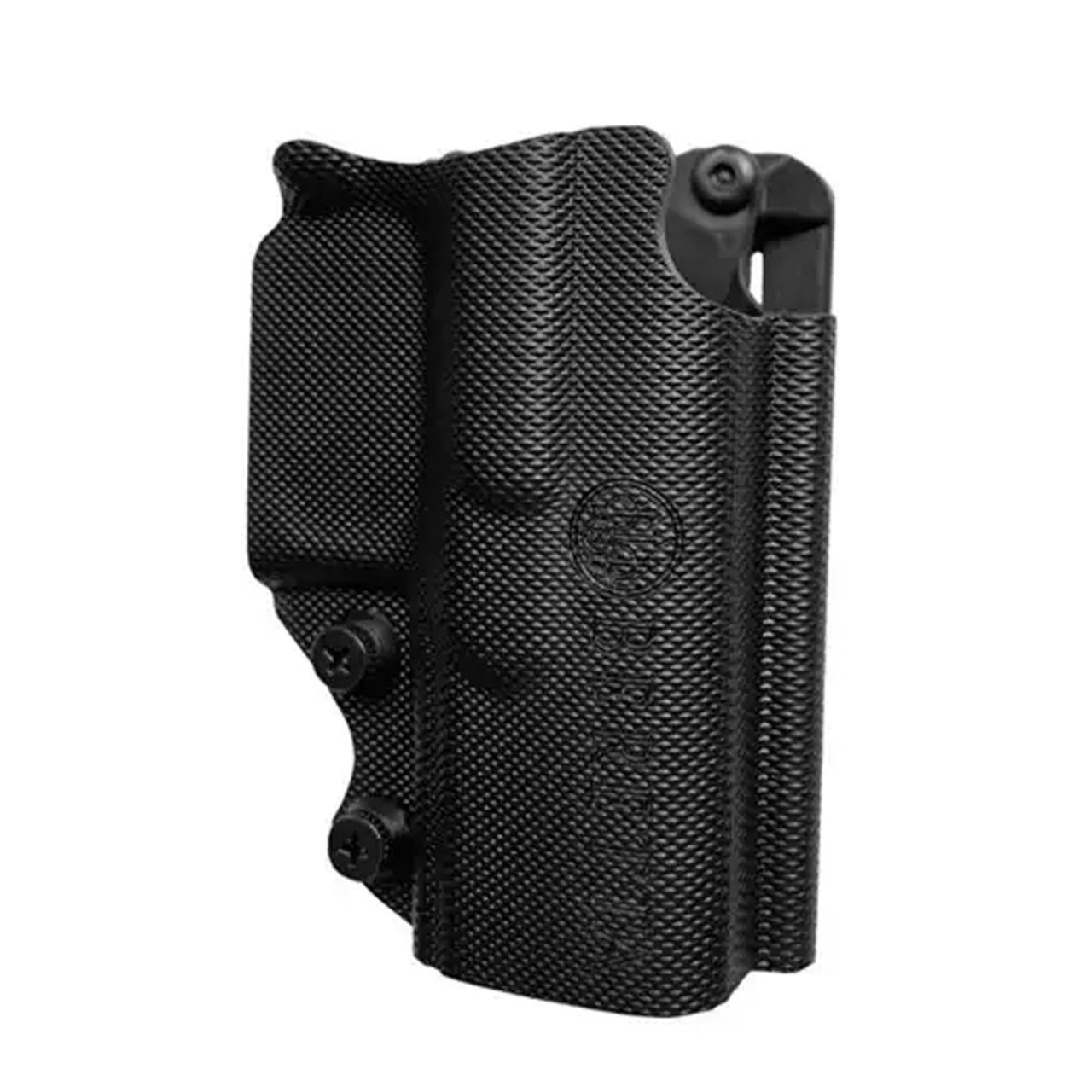 KABURA BERETTA APX E03545 Kompatybilność: APX Compact, APX CenturionZgodność z przepisami IDPA (z mocowaniem do pasa HIGH RIDE lub PADDLE)Zgodność z przepisami IPSC (zalecane mocowanie pasa LOW RIDE / HYBRID)Kompatybilny z kolimatorem montowanym na wyfrezowanym zamku lub montowanym w miejsce szczerbinkiIntensywność oporu regulowana za pomocą dwóch śrub regulacyjnych UWAGA: Zdjęcie poglądowe - kabura zamiast napisu Beretta ma fizycznie - LifeGun.pl KABURA BERETTA APX E03545-1