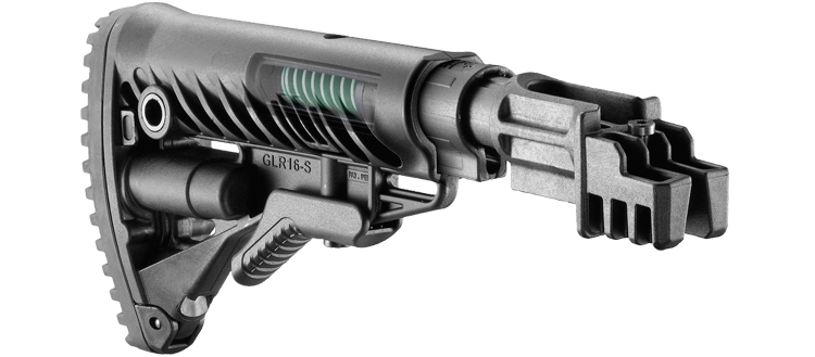 Wysokość (mm): 130 | Szerokość (mm): 48 | Długość całkowita (mm): 195 / 290 | Waga (g): 432 - LifeGun.pl Kolba z amortyzatorem FAB SBT-K47 FK-2