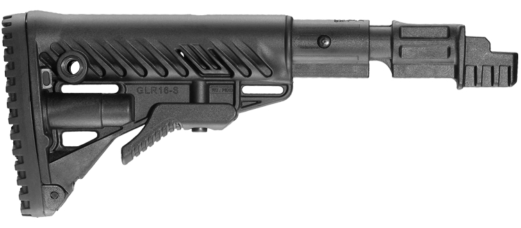 Wysokość (mm): 130 | Szerokość (mm): 48 | Długość całkowita (mm): 195 / 290 | Waga (g): 432 - LifeGun.pl Kolba z amortyzatorem FAB SBT-K47 FK-3