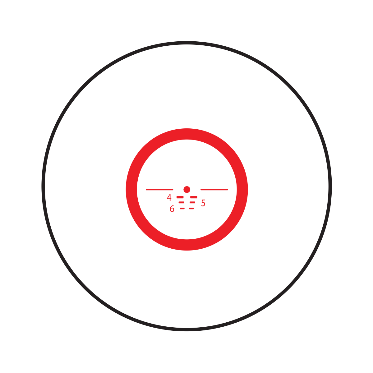 Podziałki pokręteł (MOA/1 Click): 1/2 | Waga (g): 374 | Krzyż celowniczy: Ballistic CQ - LifeGun.pl Kolimator Burris AR-1X-3