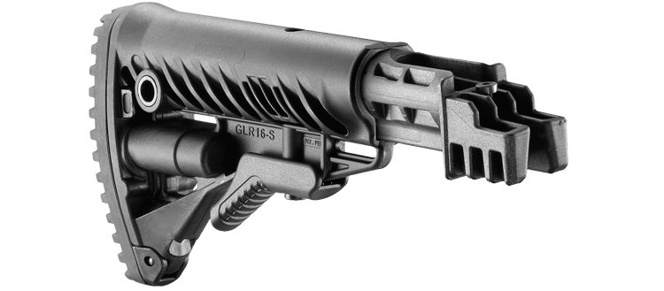 Wysokość (mm): 130 | Szerokość (mm): 48 | Długość całkowita (mm): 195 / 290 | Waga (g): 420 - LifeGun.pl Kolba z prowadnicą do AK RBT-K47 FK FAB-2