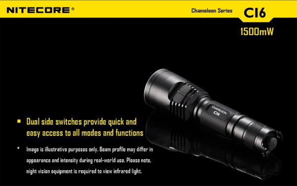Latarka Nitecore CI6 Chameleon z Podczerwienią 440 Lumenów-10