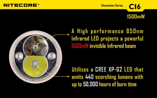 Latarka Nitecore CI6 Chameleon z Podczerwienią 440 Lumenów-13
