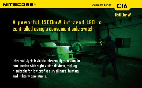 Latarka Nitecore CI6 Chameleon z Podczerwienią 440 Lumenów-14