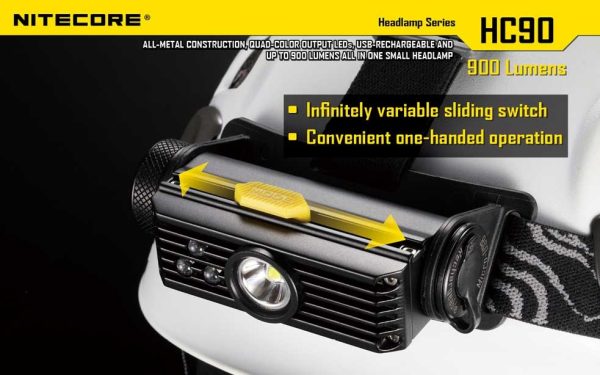 Latarka czołowa Nitecore HC90 900 Lumenów-13