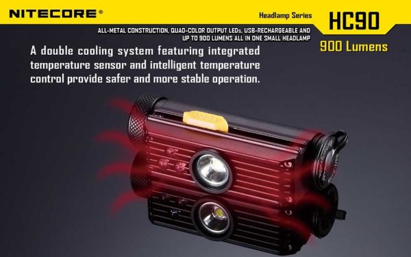 Latarka czołowa Nitecore HC90 900 Lumenów-19