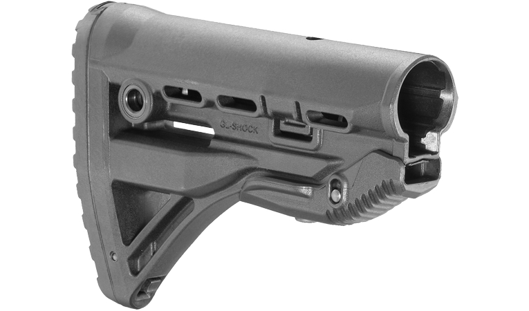 Długość: 180 mm | Wysokość (mm): 130 | Szerokość (mm): 43 | Waga (g): 308 - LifeGun.pl Kolba FAB GL-Shock-1