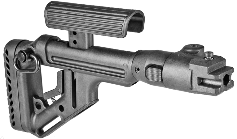 Wysokość (mm): 125 | Szerokość (mm): 30 | Długość całkowita (mm): 160 / 250 | Waga (g): 456 - LifeGun.pl Kolba FAB UAS AK POLIMER (AKM 47)-2