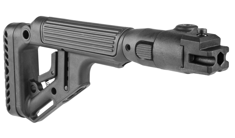 Wysokość (mm): 125 | Szerokość (mm): 30 | Długość całkowita (mm): 160 / 250 | Waga (g): 456 - LifeGun.pl Kolba FAB UAS AK POLIMER (AKM 47)-3