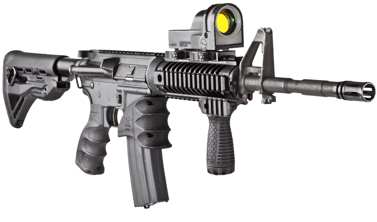 Długość: 78 mm | Wysokość (mm): 100 | Szerokość (mm): 52 | Waga (g): 122 - LifeGun.pl Uchwyt taktyczny przedni FAB RSG-1