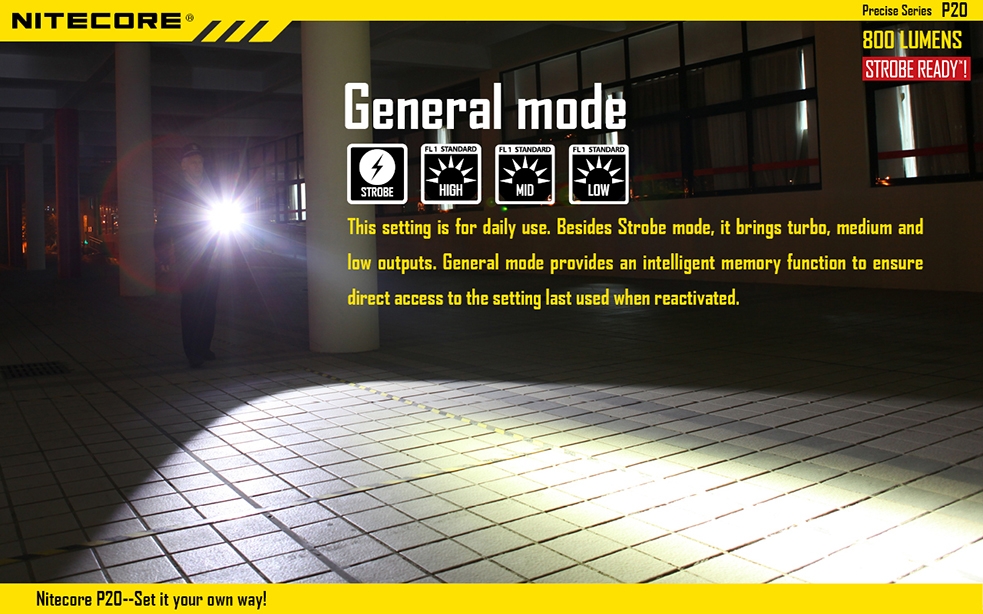 Maksymalny czas pracy (godz.): 26 | Zasięg wiązki światła (m): 210 | Waga bez baterii (g): 101 | Futerał: Tak | Wodoodporność: Do 2 m | Kolor: Czarny | Baterie (kompatybilne): 1 x 18650 lub 2 x CR123 | Długość całkowita (mm): 134 | Średnica głowicy (mm): 32 | Źródło światła: Dioda LED CREE XM-L2 (T6) | Światło stroboskopowe: tak | Moc światła (L): 800 - LifeGun.pl Latarka Nitecore P20 Precise - Strobe Ready 800 Lumenów-12