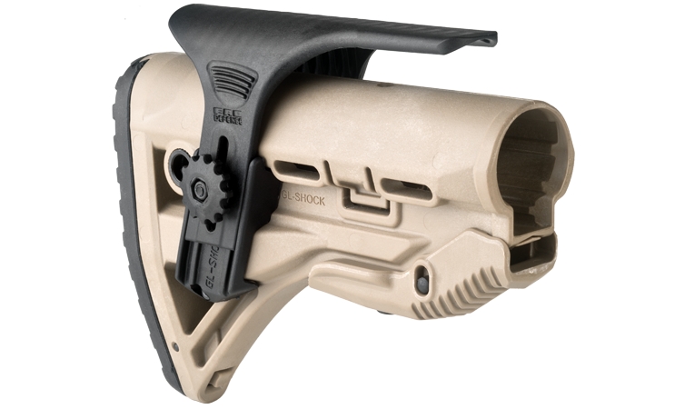 Regulowana baka FAB GSCP do kolby GL-Shock WYMIARY: Waga - 95g Szerokość - 66mm Wysokość - 133mm/163mm (po otworzeniu) Długość - 134mm Przedmiotem sprzedaży jest wyłącznie REGULOWANA BAKA FAB GSCP. CECHY: W pełni regulowana Łatwa do zamocowania/demontażu Lekka, a jednocześnie bardzo wytrzymała Instalacja baki nie wymaga ingerencji rusznikarza - LifeGun.pl Regulowana baka FAB GSCP do kolby GL-Shock-1