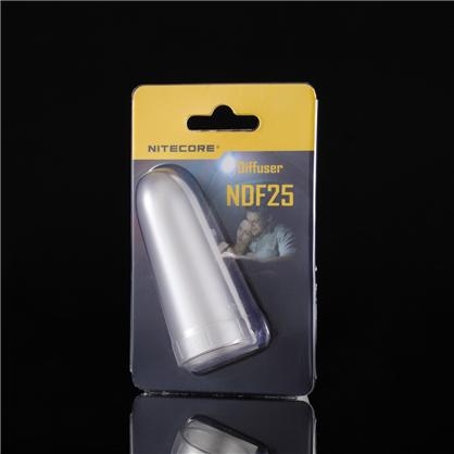 Dyfuzor rozpraszający światło NITECORE NDF25 Dyfuzor rozpraszający światło NITECORE NDF25 pasuje do latarek o średnicy głowicy 25,4mm. Dyfuzor NDF25 jest kompatybilny z następującymi latarkami Nitecore: SRT3 SRT5 P12 EA1 EA2 EC1 EC2 MH1A MH2A MH1C MH2C MT21A MT2C  - LifeGun.pl Dyfuzor rozpraszający światło NITECORE NDF25-3