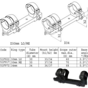 Montaż do Sako TRG Fosfatowany trzyobejmowy 30 Średni S151F917-2