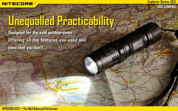 Latarka Nitecore EC21 460 lumenów-5