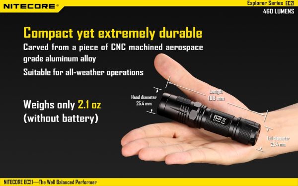 Latarka Nitecore EC21 460 lumenów-16