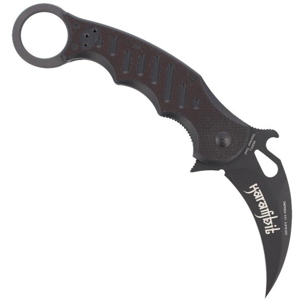 Nóż składany Fox Karambit w/ Emerson Wave Black G10, Black Idroglider N690Co (479)-3