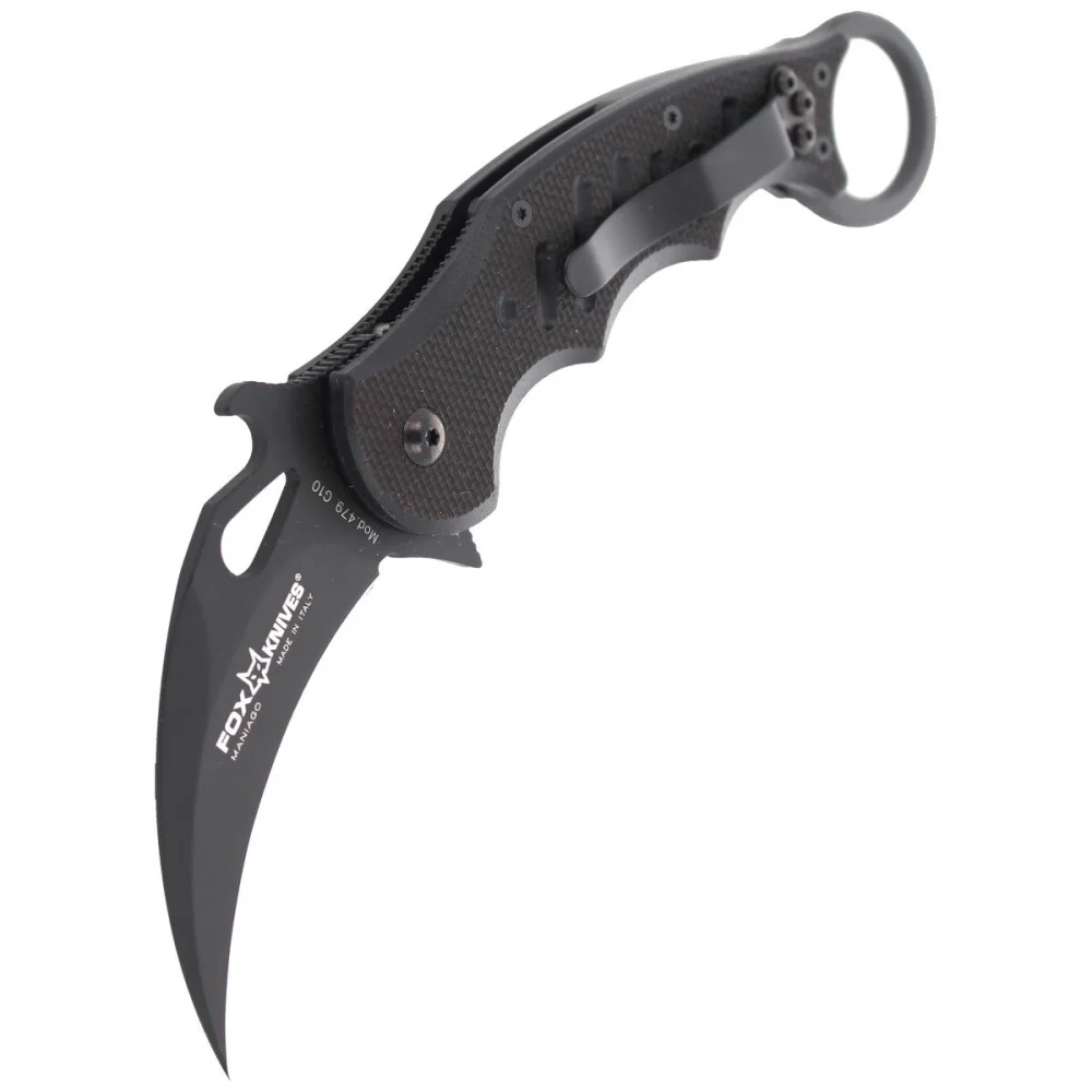 Nóż składany Fox Karambit w/ Emerson Wave Black G10, Black Idroglider N690Co (479) 5 Nóż składany Fox Karambit w/ Emerson Wave Black G10, Black Idroglider N690Co (479)