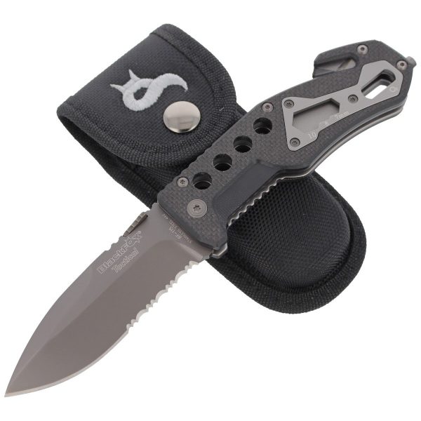 Nóż składany ratowniczy BlackFox G10 Black Rescue Folder (BF-115)-4