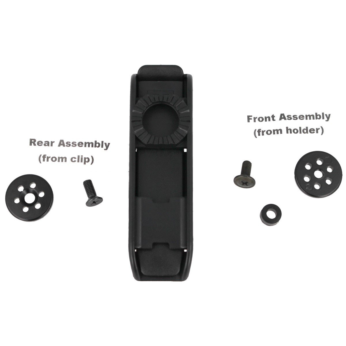 UBC-04-01 BK obrotowe opcjonalne mocowanie w standardzie MOLLE w kolorze czarnym. Do ładownic, uchwytów, kabur firmy ESP: na magazynki, pałki teleskopowe, paralizatory, latarki, gazy pieprzowe. Do kamizelki i plecaka zaopatrzonego w taśmy standardu MOLLE. - LifeGun.pl Mocowanie do taśm ESP Roto 360° Single-row MOLLE Clip Black, wsuwane (UBC-04-1 BK)-3
