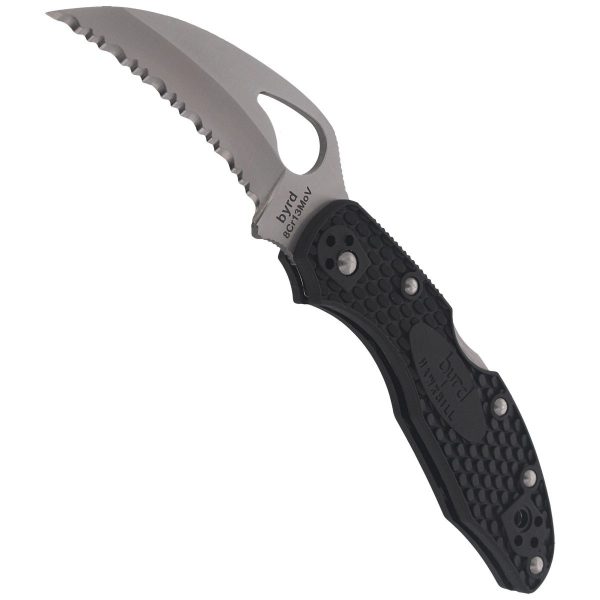 Nóż Spyderco Hawkbill Byrd FRN Black, Spyder (BY22SBK)-4