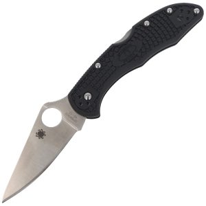 Nóż Spyderco Delica 4 FRN Black Flat Ground Plain (C11FPBK)-1