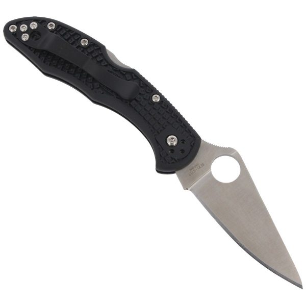 Nóż Spyderco Delica 4 FRN Black Flat Ground Plain (C11FPBK)-3