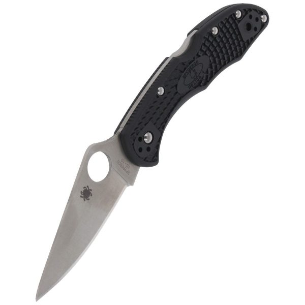 Nóż Spyderco Delica 4 FRN Black Flat Ground Plain (C11FPBK)-5