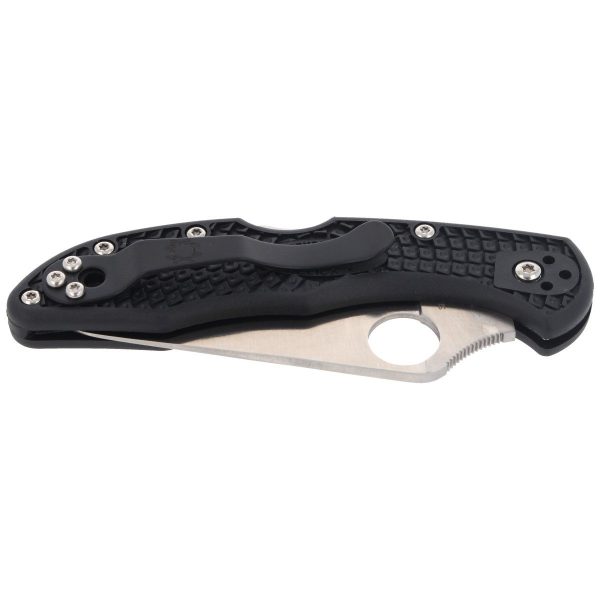 Nóż Spyderco Delica 4 FRN Black Flat Ground Plain (C11FPBK)-6