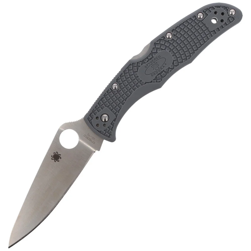 Nóż Spyderco Endura 4 FRN Gray Flat Ground Plain (C10FPGY) 1 Nóż Spyderco Endura 4 FRN Gray Flat Ground Plain (C10FPGY)
