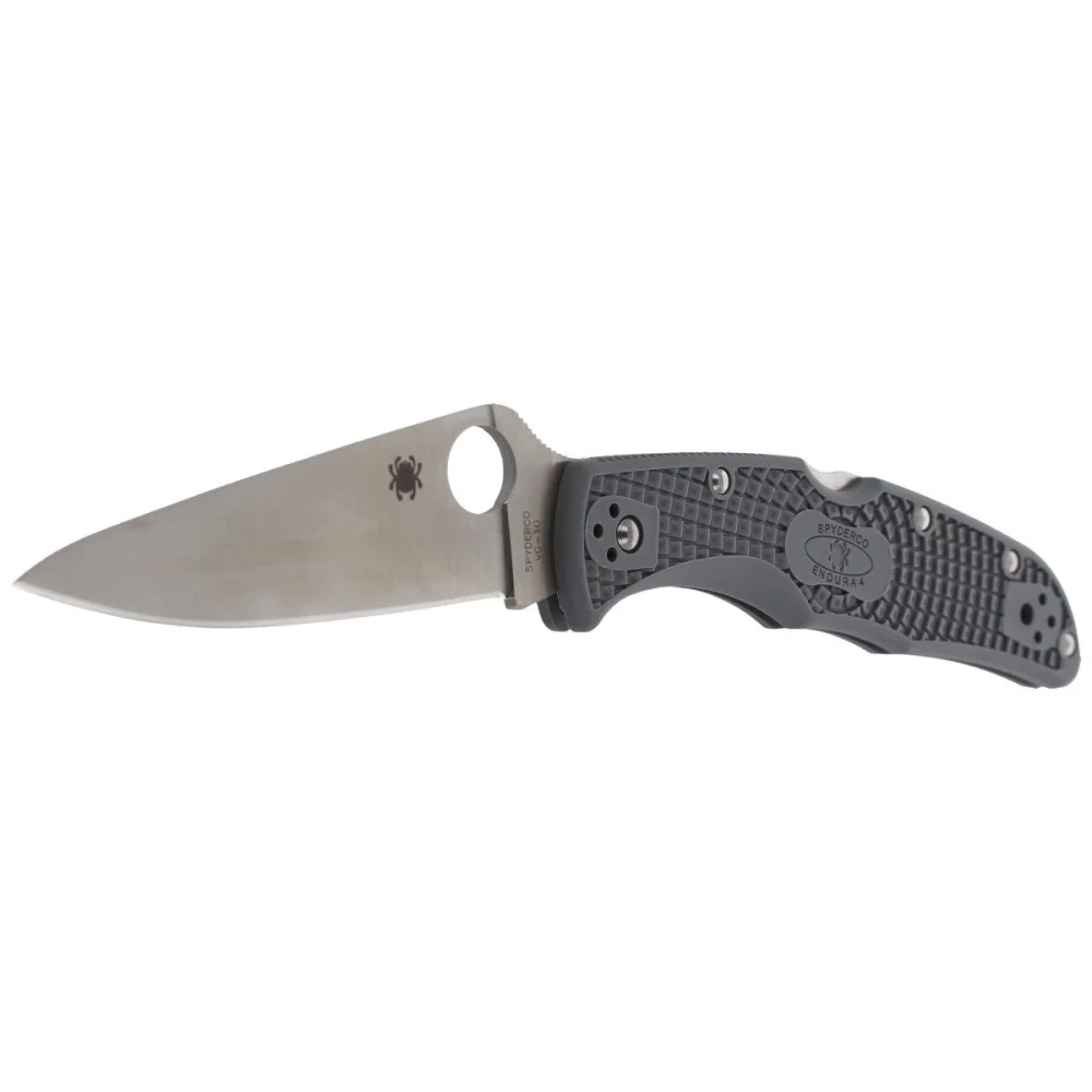 Nóż Spyderco Endura 4 FRN Gray Flat Ground Plain (C10FPGY) 2 Nóż Spyderco Endura 4 FRN Gray Flat Ground Plain (C10FPGY)