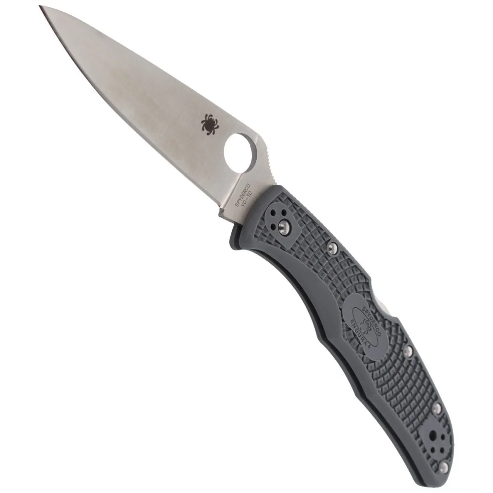 Nóż Spyderco Endura 4 FRN Gray Flat Ground Plain (C10FPGY) 4 Nóż Spyderco Endura 4 FRN Gray Flat Ground Plain (C10FPGY)