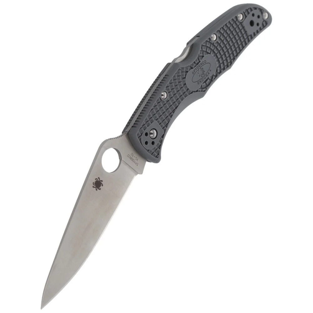 Nóż Spyderco Endura 4 FRN Gray Flat Ground Plain (C10FPGY) 5 Nóż Spyderco Endura 4 FRN Gray Flat Ground Plain (C10FPGY)