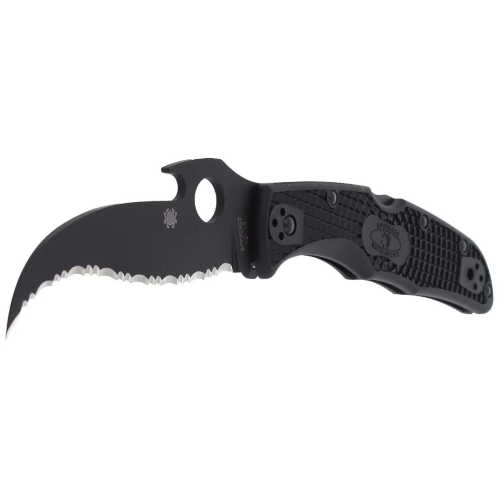 Nóż Spyderco Matriarch 2 FRN Emerson Opener Black Blade (C12SBBK2W) 2 Nóż Spyderco Matriarch 2 FRN Emerson Opener Black Blade (C12SBBK2W)