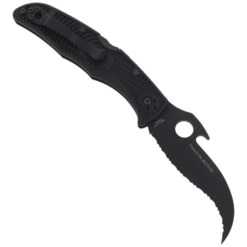 Nóż Spyderco Matriarch 2 FRN Emerson Opener Black Blade (C12SBBK2W) 3 Nóż Spyderco Matriarch 2 FRN Emerson Opener Black Blade (C12SBBK2W)