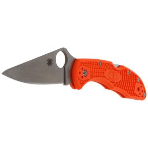Nóż Spyderco Delica 4 FRN Orange Flat Ground Plain (C11FPOR)-2