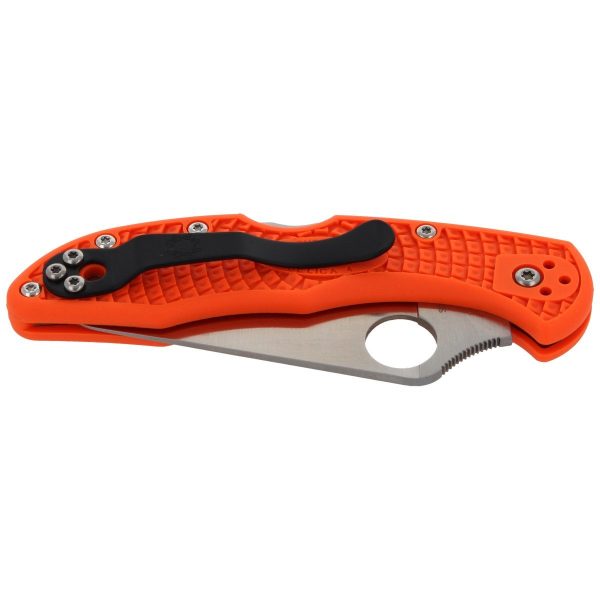 Nóż Spyderco Delica 4 FRN Orange Flat Ground Plain (C11FPOR)-6