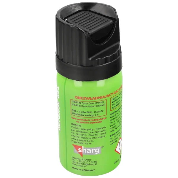 Gaz pieprzowy Sharg Defence Green Gel 2mln SHU 40ml Cone (10040-C)-4