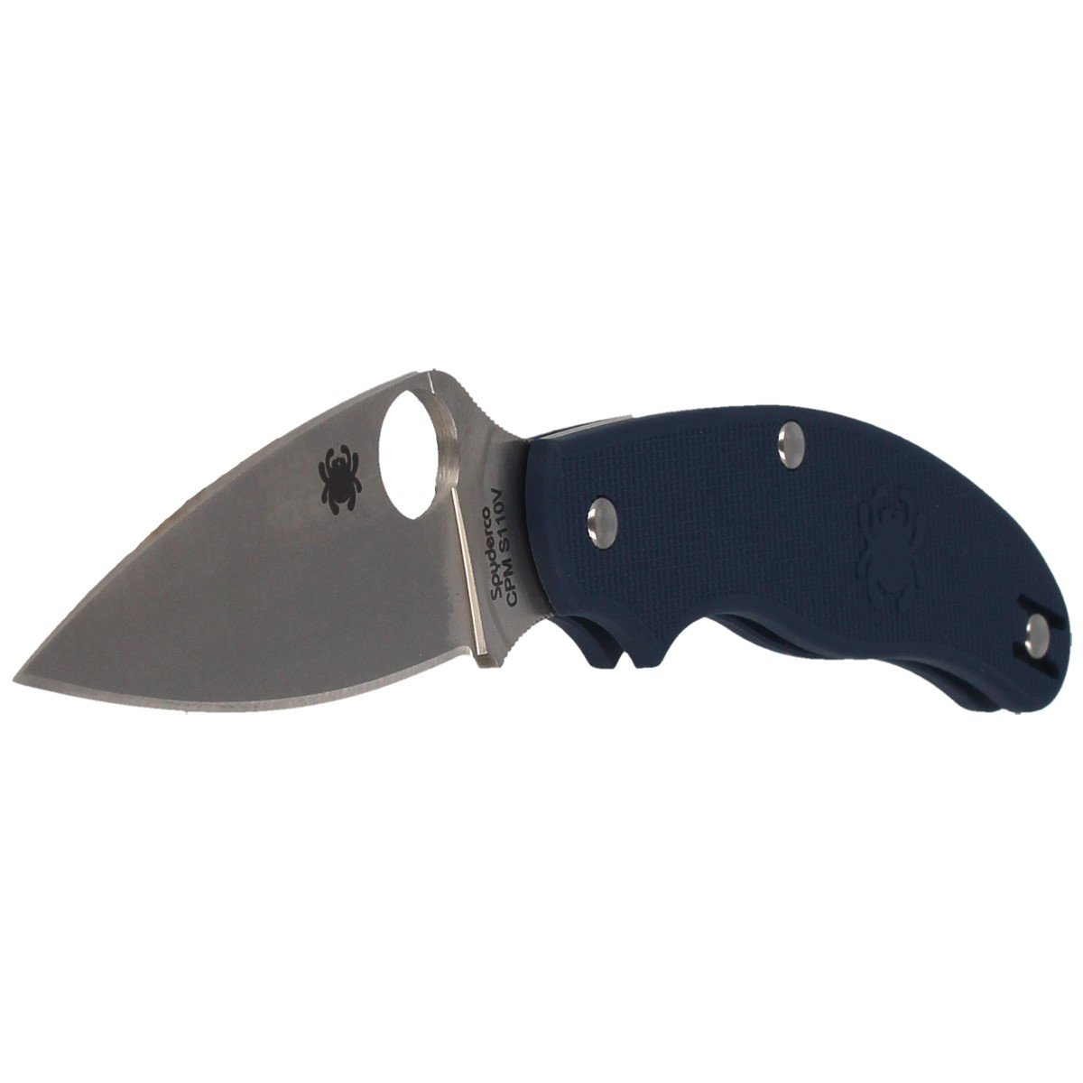 UK Penknife Dark Blue, po tym jak Wielka Brytania wprowadziła zakaz noszenia folderów z blokowanymi klingami Spyderco opracowało brytyjską wersję noża składanego. Slip-Joint mechanizm nieblokujący stosowany w nożach. Klinga stal CPM S110V, okładziny z FRN - LifeGun.pl Nóż Spyderco UK Penknife FRN Dark Blue CPM S110V Plain (C94PDBL)-2