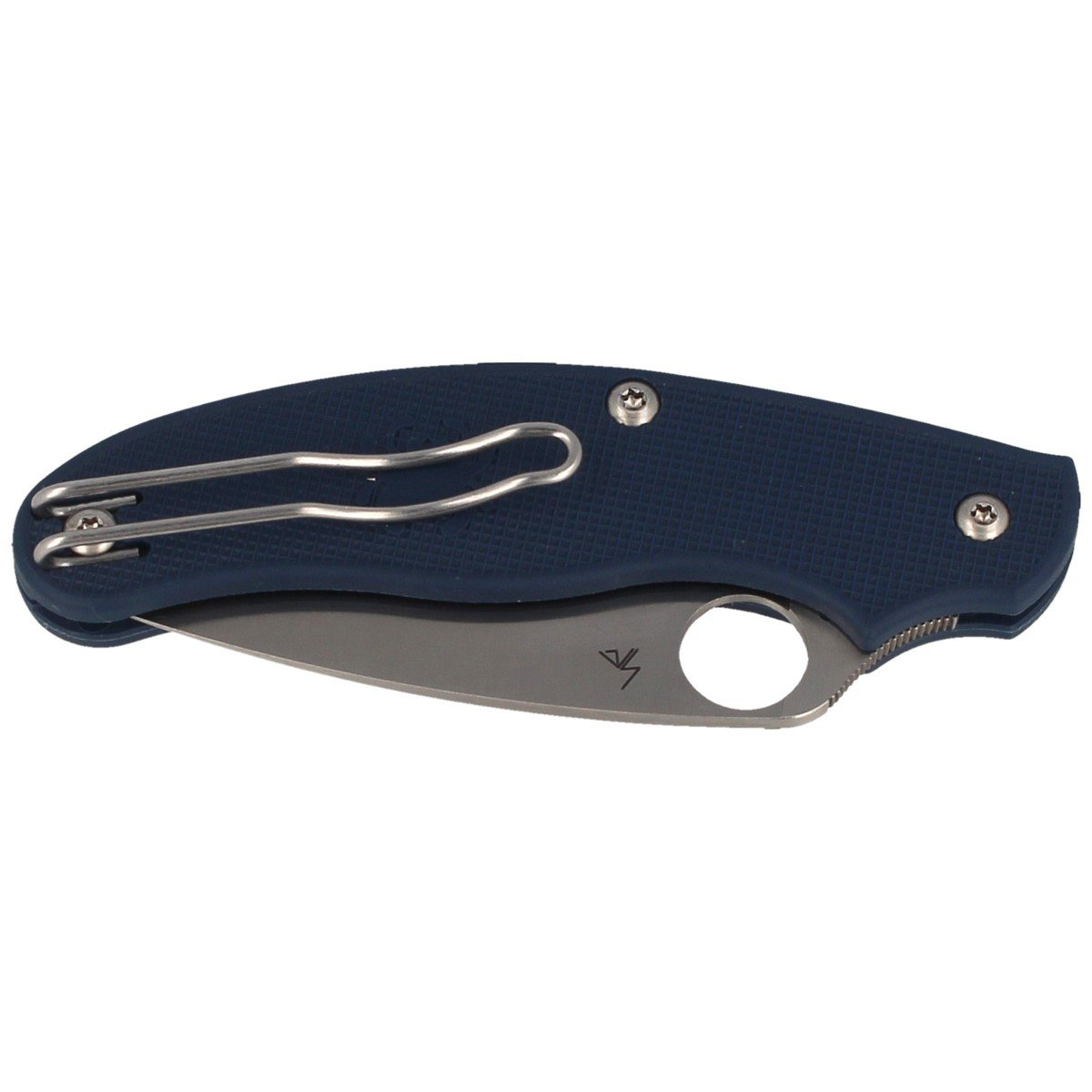 UK Penknife Dark Blue, po tym jak Wielka Brytania wprowadziła zakaz noszenia folderów z blokowanymi klingami Spyderco opracowało brytyjską wersję noża składanego. Slip-Joint mechanizm nieblokujący stosowany w nożach. Klinga stal CPM S110V, okładziny z FRN - LifeGun.pl Nóż Spyderco UK Penknife FRN Dark Blue CPM S110V Plain (C94PDBL)-6