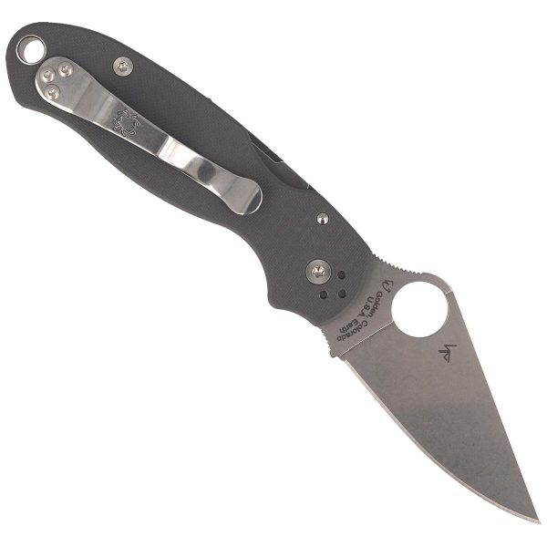Nóż składany Spyderco Para 3 G-10 Dark Gray Maxamet Plain (C223GPDGY)-5