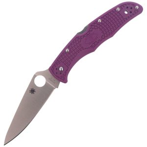 Nóż Spyderco Endura 4 FRN Purple Flat Ground Plain (C10FPPR)-1