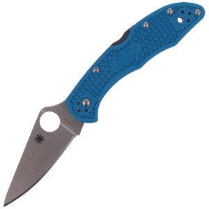 Nóż składany Spyderco Delica 4 FRN Blue Flat Ground Plain (C11FPBL)-1