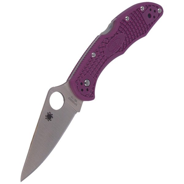 Nóż Spyderco Delica 4 Flat Ground Lightweight Purple Plain (C11FPPR)-5