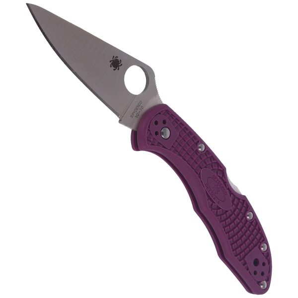 Nóż Spyderco Delica 4 Flat Ground Lightweight Purple Plain (C11FPPR)-6