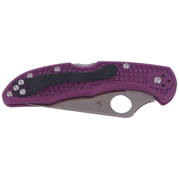 Nóż Spyderco Delica 4 Flat Ground Lightweight Purple Plain (C11FPPR)-8